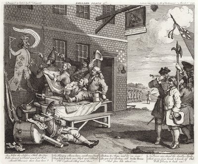 İstila - İngiltere - Plaka 2 by William (after) Hogarth