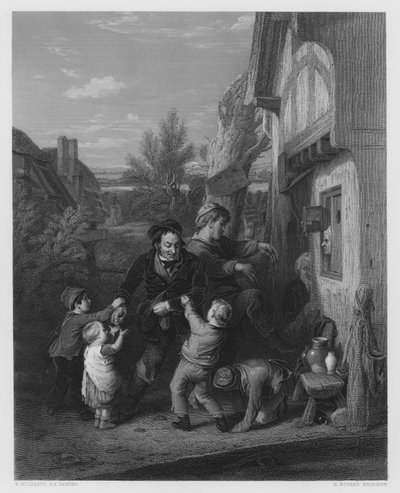 Fair-Time, Vernon Galerisi'ndeki resimden (gravür) by William (after) Mulready