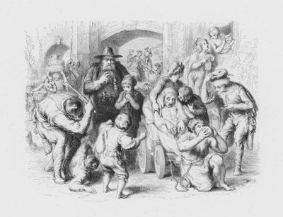 Shakespeare, Tüm Dünyanın Bir Sahnesi (gravür) by William (after) Mulready