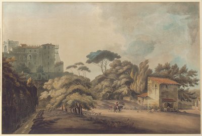 Vatikan, Roma (kalem ve kağıt üzerinde w/c) by William (after) Pars