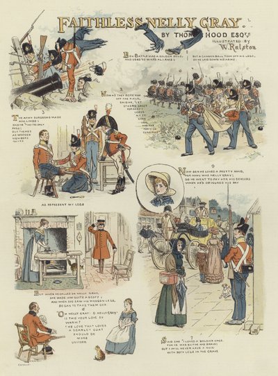 Sadakatsiz Nelly Gray (renkli taş) by William (after) Ralston