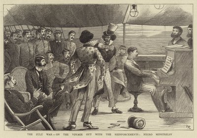Zulu Savaşı, Takviye Birlikleri ile Yolculukta, siyah Âşıklık (gravür) by William (after) Ralston