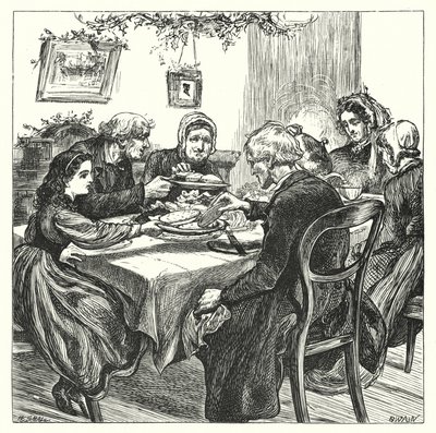 Yetimhanede Noel (gravür) by William (after) Small