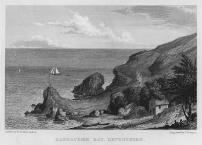 Babbacombe Körfezi, Devonshire (gravür) by William (after) Westall