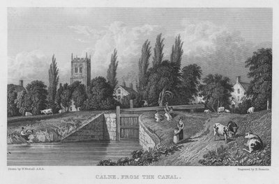 Calne, Kanaldan (gravür) by William (after) Westall