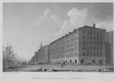 Goree Binaları, Liverpool (gravür) by William (after) Westall