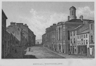 Kendal, Westmorland (gravür) by William (after) Westall