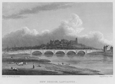 New Bridge, Lancaster (gravür) by William (after) Westall