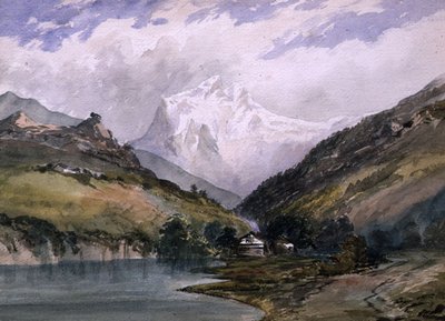 Wetterhorn, Bernese Oberland (tuval üzerine yağlı boya) by William (circle of) Callow