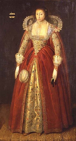 Lady Style olduğu söylenen bir bayanın portresi (panelde yağlı boya) by William (circle of) Larkin
