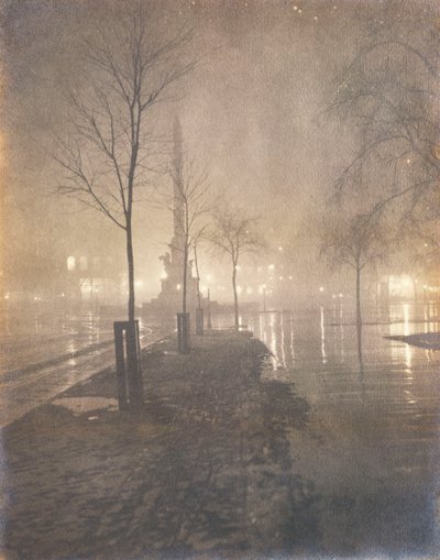 Islak Bir Gece, Columbus Circle, New York, 1897-98 by William A. Fraser