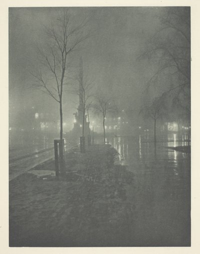 Islak Gece, Columbus Circle, New York by William A. Fraser