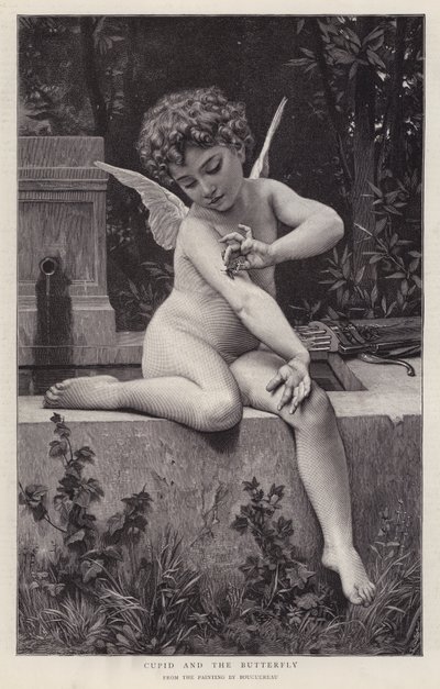 Aşk tanrısı ve Kelebek (taş) by William Adolphe (after) Bouguereau