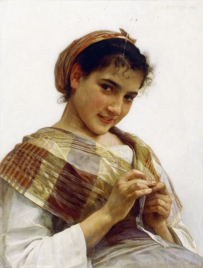 Bir Breton Kız, 1889 by William Adolphe Bouguereau