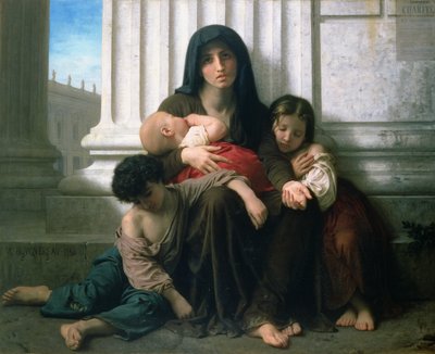Hayır Kurumu veya Yoksul Aile", 1865 by William Adolphe Bouguereau