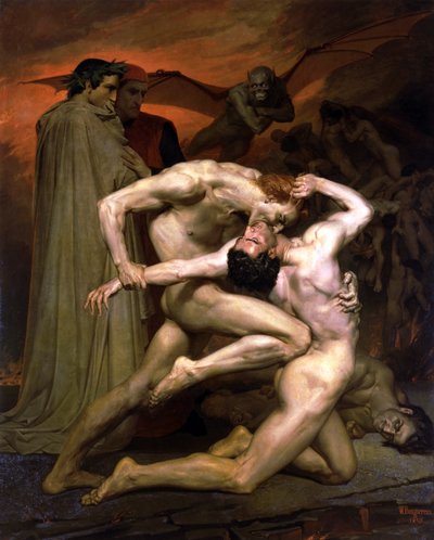 Dante ve Virgil cehennemde by William Adolphe Bouguereau