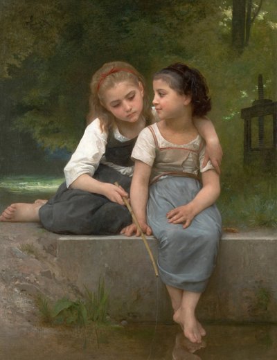 Kurbağalar için Balık Tutma by William Adolphe Bouguereau