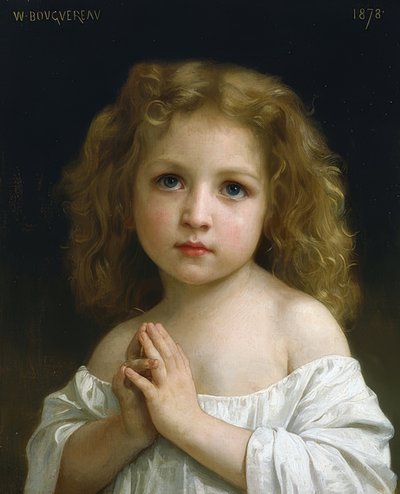Küçük kız. 1878 by William Adolphe Bouguereau