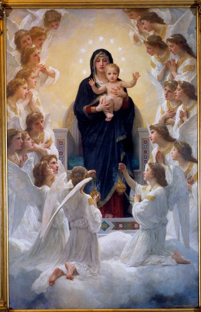 Meleklerle Bakire, William Adolphe Bouguereau (1825-1905) 1900 by William Adolphe Bouguereau