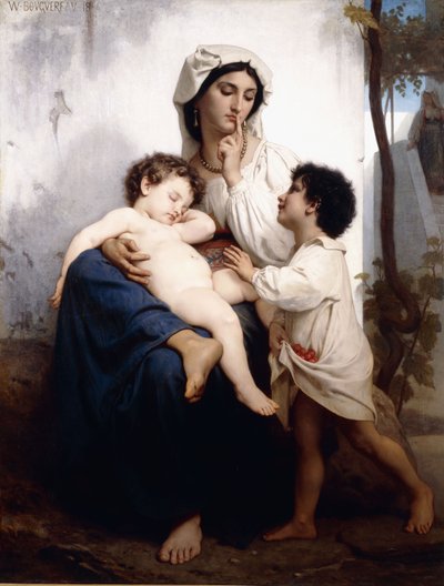 uyku, 1864 by William Adolphe Bouguereau