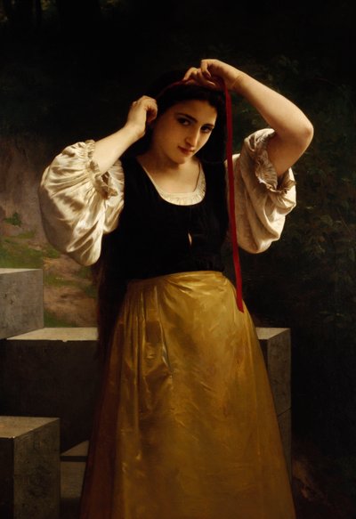 Kırmızı Kurdele, 1869 by William Adolphe Bouguereau