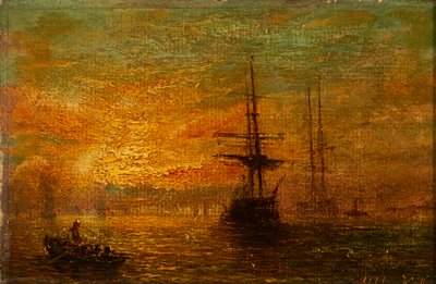 Kürek çekme (gemide yağ) by William Adolphus Knell