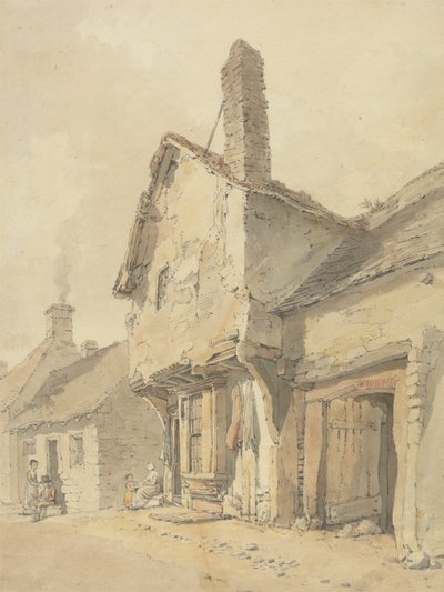 Bir Köy Sokağı, Eski Kulübelerden Figürler by William Alexander