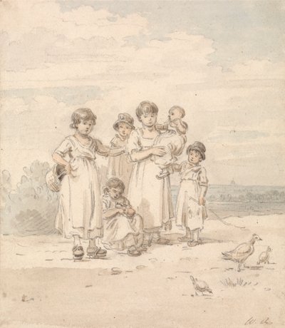 İngiliz Çocuk Grubu: St. Paul's'a Uzaktan Bakış by William Alexander