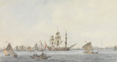 Pekin Körfezi'nin Girişinde Ten-choo-fou Şehri'nin Mi-a-tau Boğazında Demir Atmış Hindostan by William Alexander