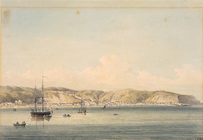 Şili kıyısındaki Valparaiso kasabası by William Alexander