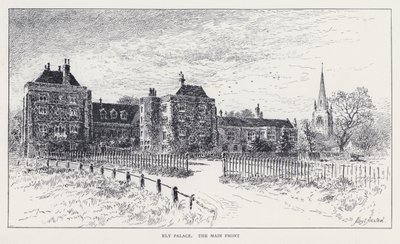 Ely Sarayı, Ana Cephe (gravür) by William Alexander Ansted
