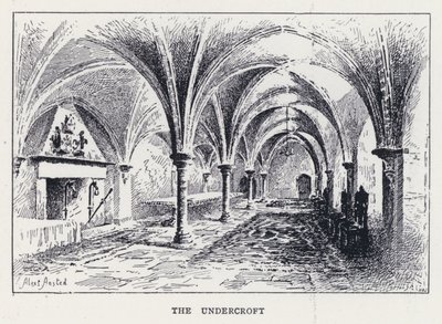Undercroft (gravür) by William Alexander Ansted