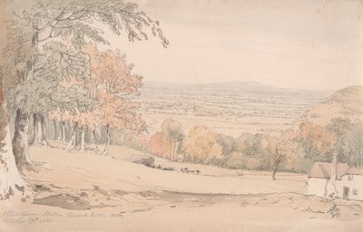 Stokenchurch Hill, Buckinghamshire'dan görünüm by William Alfred Delamotte