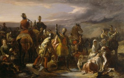 Kahramanlık ve İnsanlık, c.1840 (tuval üzerine yağlıboya) by William Allan