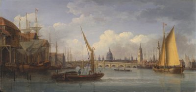 Uzakta St. Paul Katedrali ile Londra Köprüsü by William Anderson