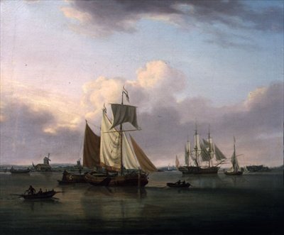 Deptford Off Shipping (tuval üzerine yağlı boya) by William Anderson