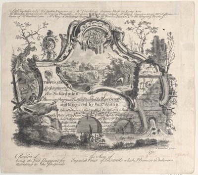 Zuccarelle Tarafından Boyanmış Orijinal Bir Resimden Abonelik Yoluyla Gravür Önerisi, 1756. by William Austin