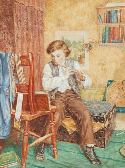Genç Müzisyen (suluboya) by William B. Bunney