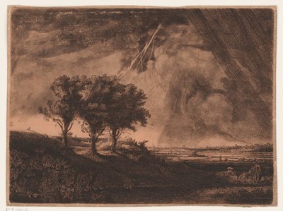 Şimşek ile üç ağaç by William Baillie