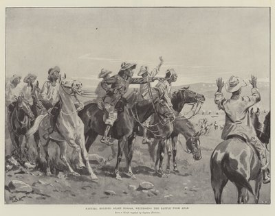Kafirler, Ellerinde Yedek Atlar, Savaşa Uzaktan Tanıklık Ederler by William Barnes Wollen