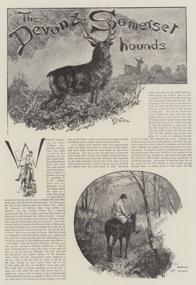 Devon ve Somerset Hounds by William Barnes Wollen