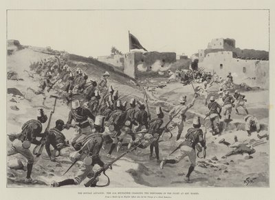 Sudan İlerlemesi, 11. Sudanlı Ebu Hamed Savaşında Dervişlere hücum ediyor by William Barnes Wollen