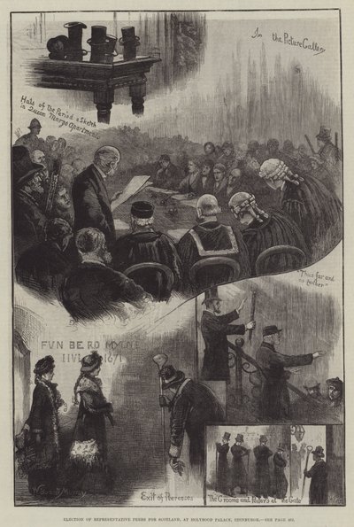 İskoçya için Temsilci Eşlerin Seçimi, Holyrood Sarayı, Edinburgh by William Bazett Murray