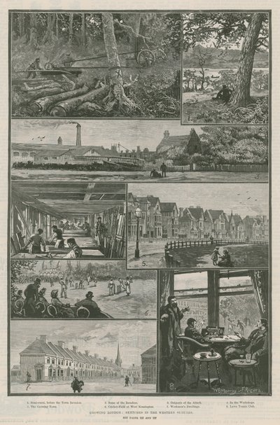 Büyüyen Londra; batı banliyölerinde eskizler by William Bazett Murray
