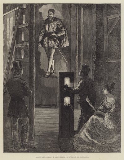 Modern Hayalet Yetiştirme, Politeknikte Sahne Arkası Bir Eskiz by William Bazett Murray