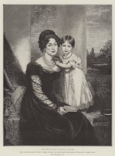 SAİK Victoria Maria Louisa, Kent Düşesi ve Majesteleri Kraliçe Üç Yaşında by William Beechey