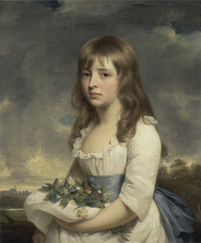Bir kızın portresi, yaklaşık 1790 (tuval üzerine yağlı boya) by William Beechey