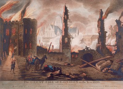 Ludgate, Büyük Londra Yangını, Londra, 1792 by William Birch