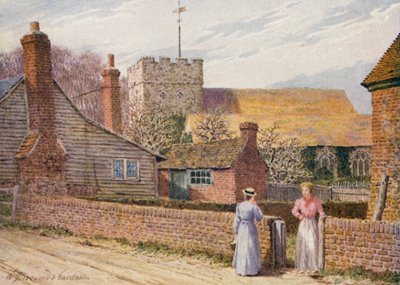 Appledore, Romney Marsh (renkli litografi) by William Biscombe Gardner