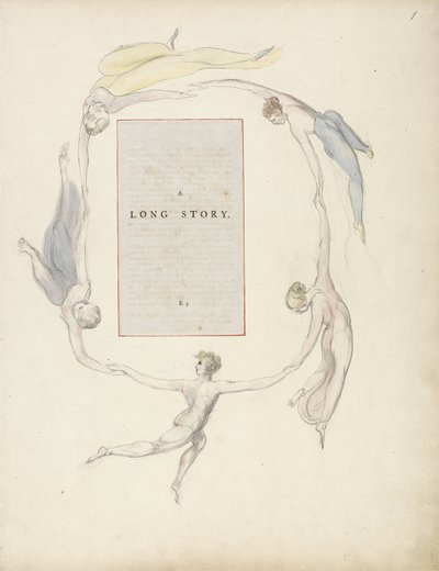 'Uzun Bir Hikaye', 'Thomas Gray'in Şiirleri'nden 23r tasarımı by William Blake